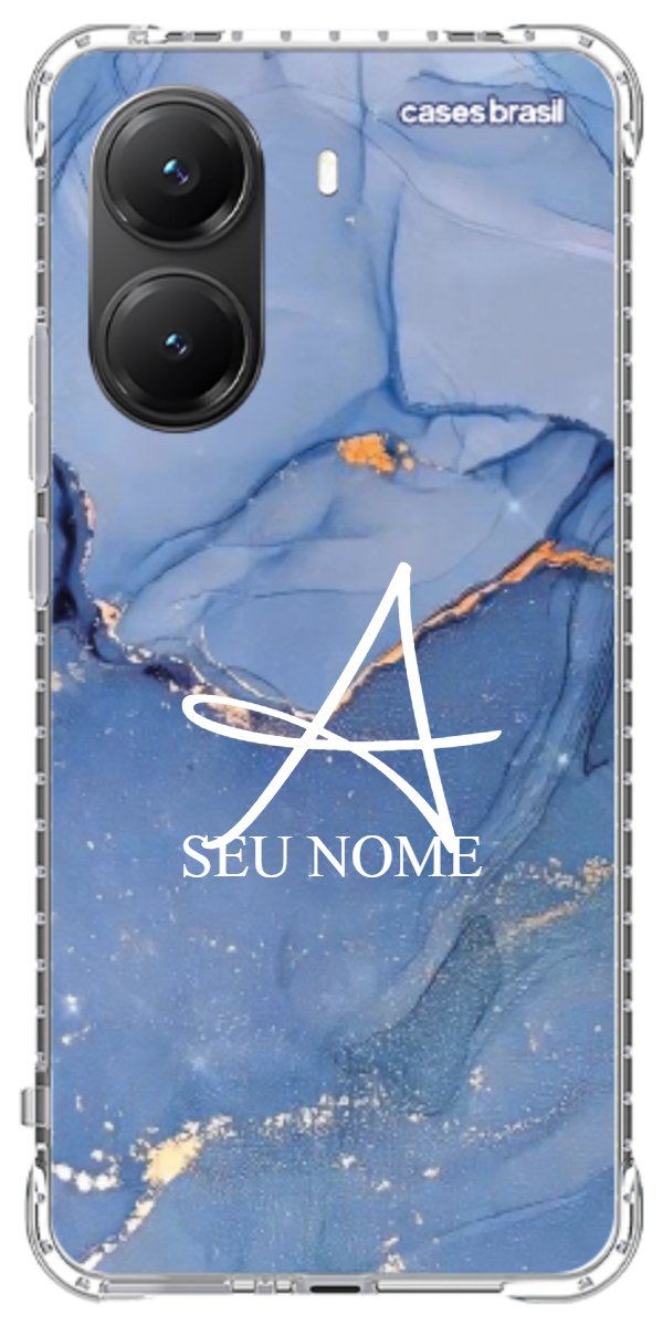 Capinha para Celular Textura Marmorizada Azul