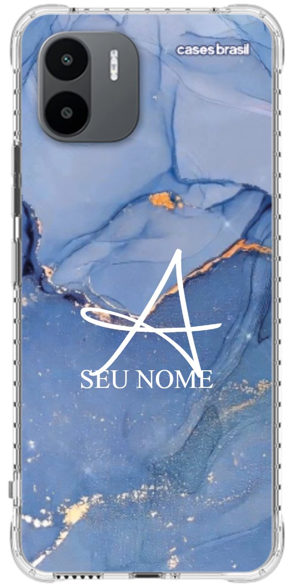 Capinha para Celular Textura Marmorizada Azul