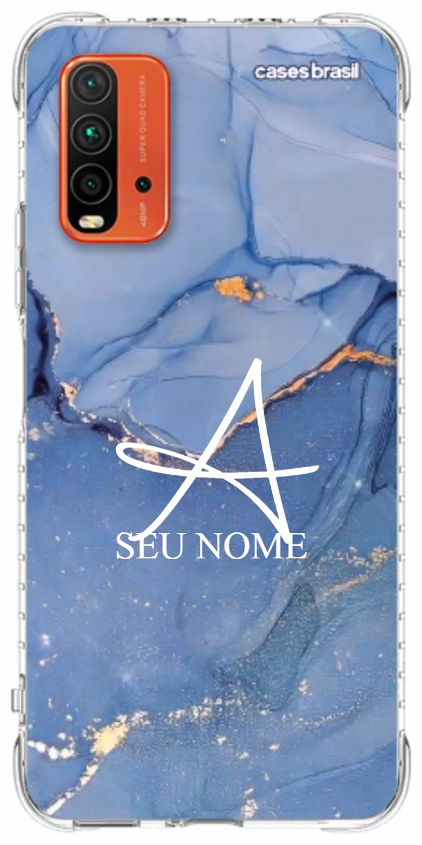 Capinha para Celular Textura Marmorizada Azul