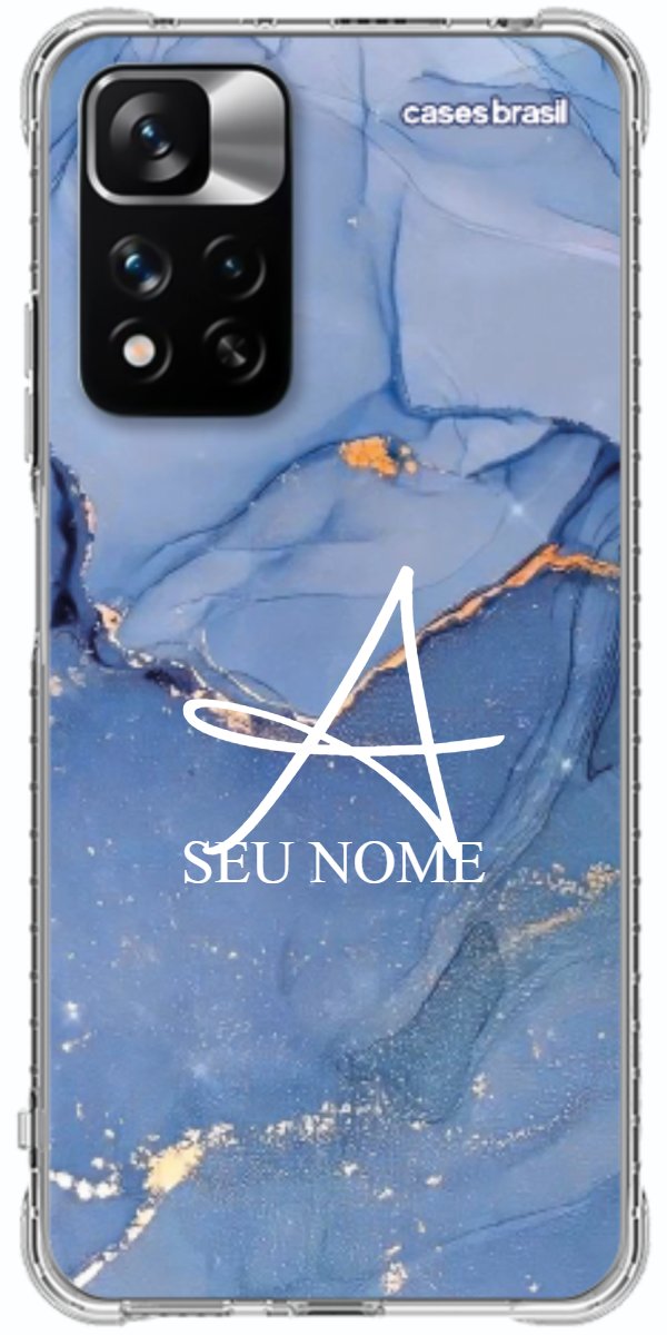 Capinha para Celular Textura Marmorizada Azul