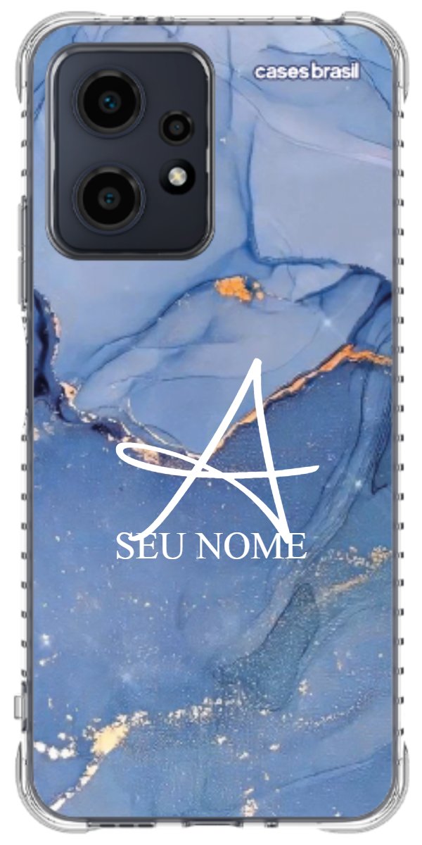 Capinha para Celular Textura Marmorizada Azul