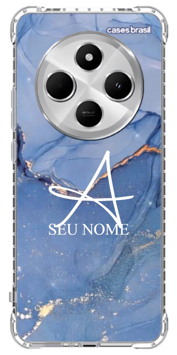 Capinha para Celular Textura Marmorizada Azul