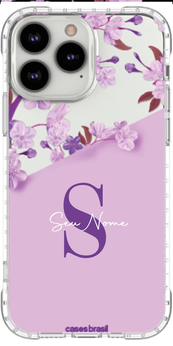 Capinha para Celular Flores Purpuras