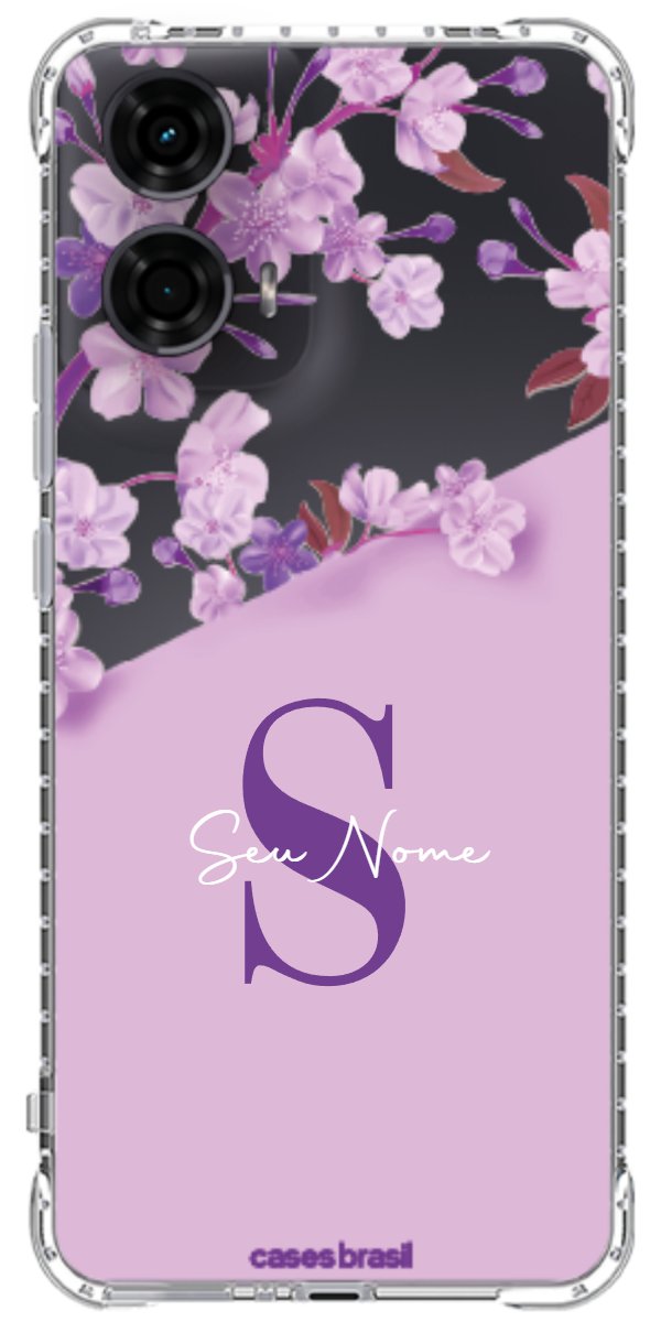 Capinha para Celular Flores Purpuras