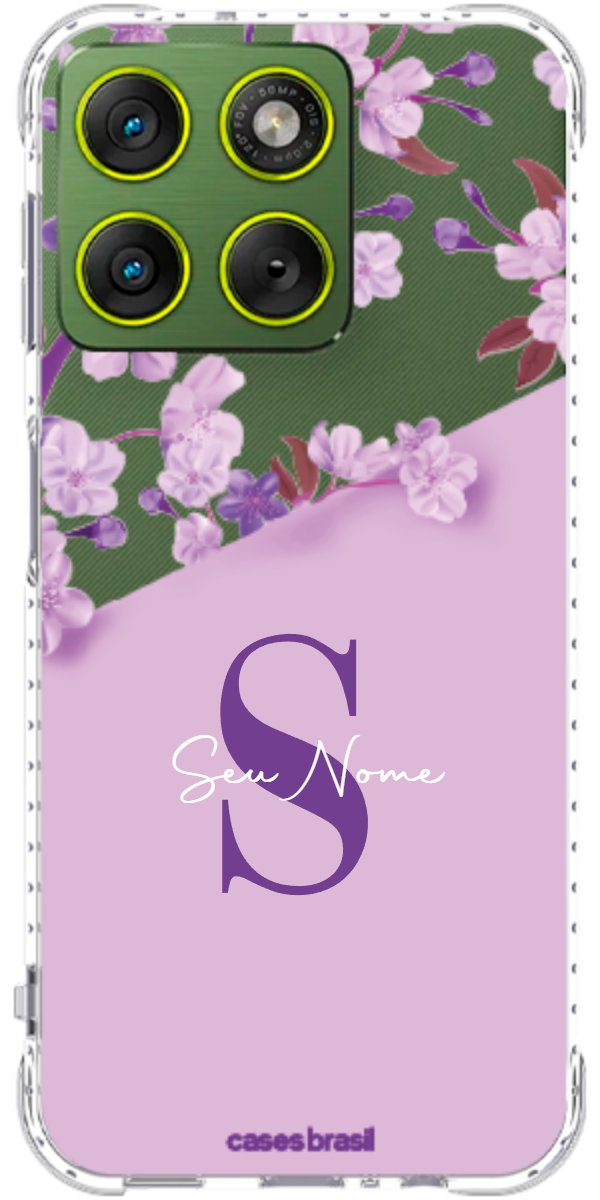 Capinha para Celular Flores Purpuras