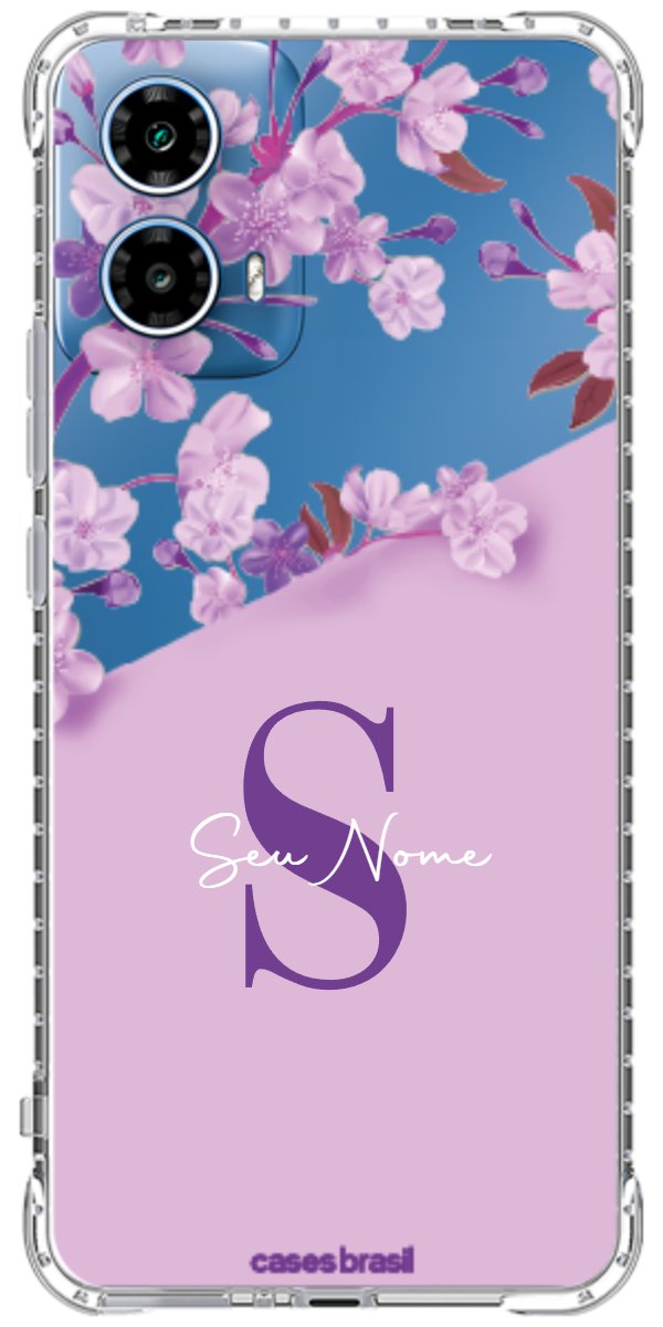 Capinha para Celular Flores Purpuras