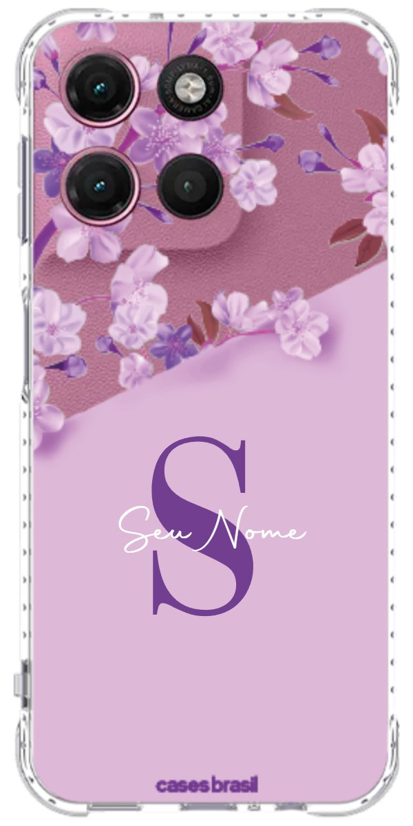 Capinha para Celular Flores Purpuras