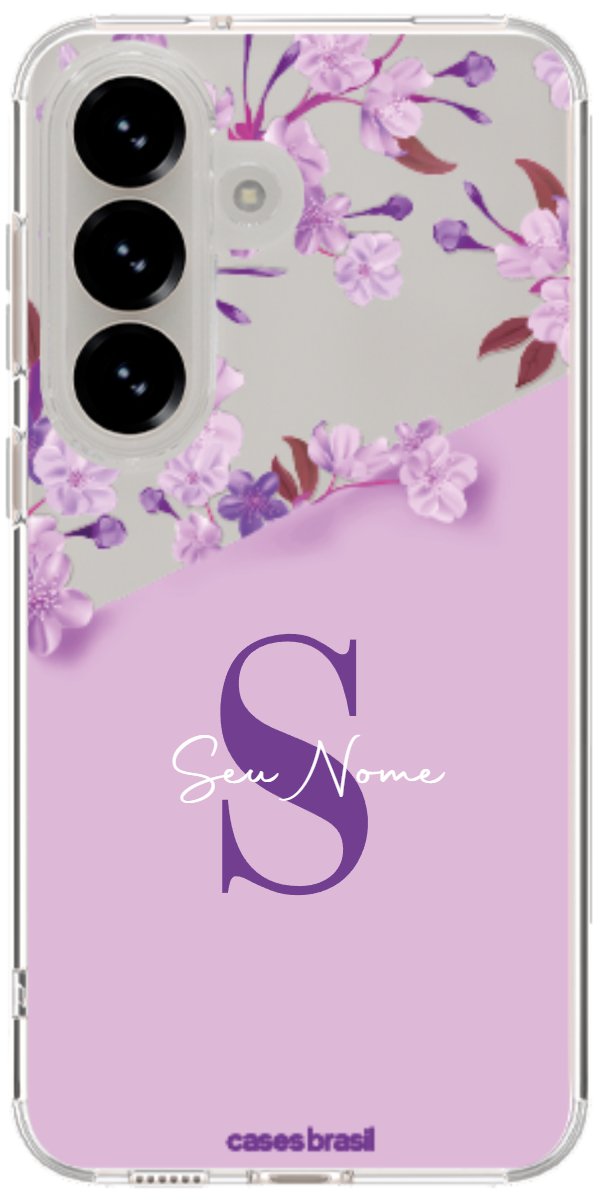 Capinha para Celular Flores Purpuras