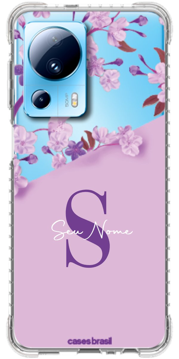 Capinha para Celular Flores Purpuras