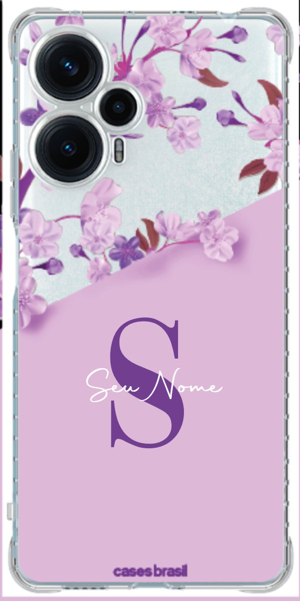Capinha para Celular Flores Purpuras
