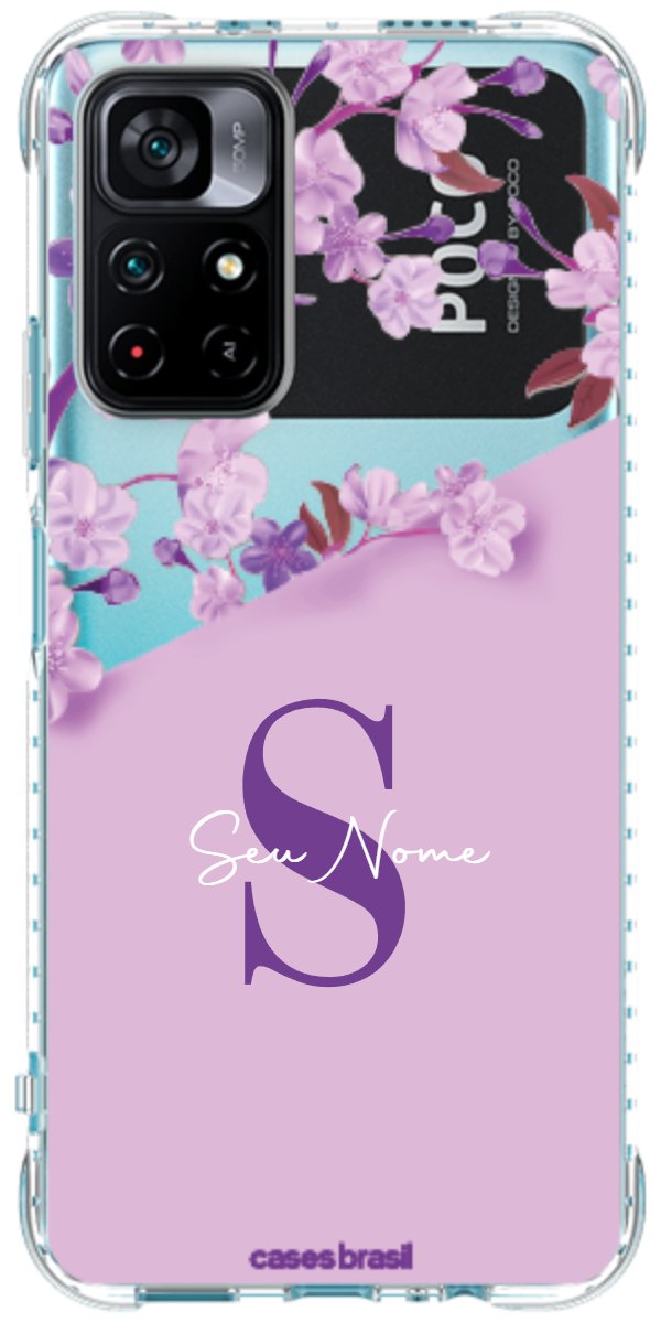 Capinha para Celular Flores Purpuras