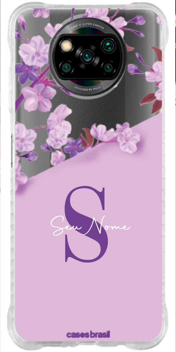 Capinha para Celular Flores Purpuras