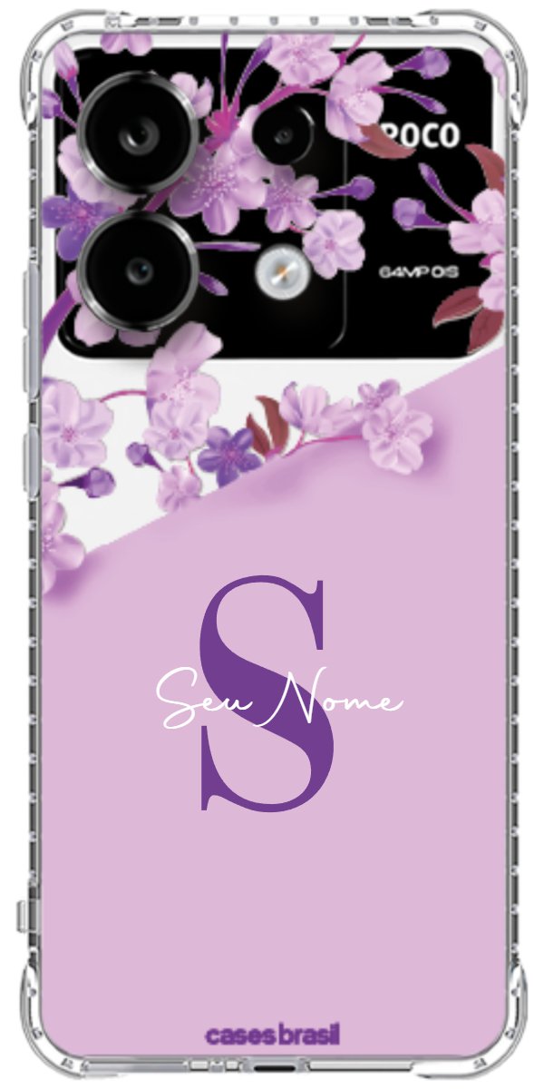Capinha para Celular Flores Purpuras