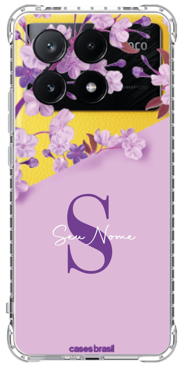 Capinha para Celular Flores Purpuras
