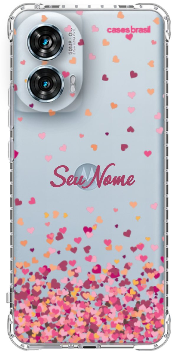 Capinha para Celular Corações Flutuantes