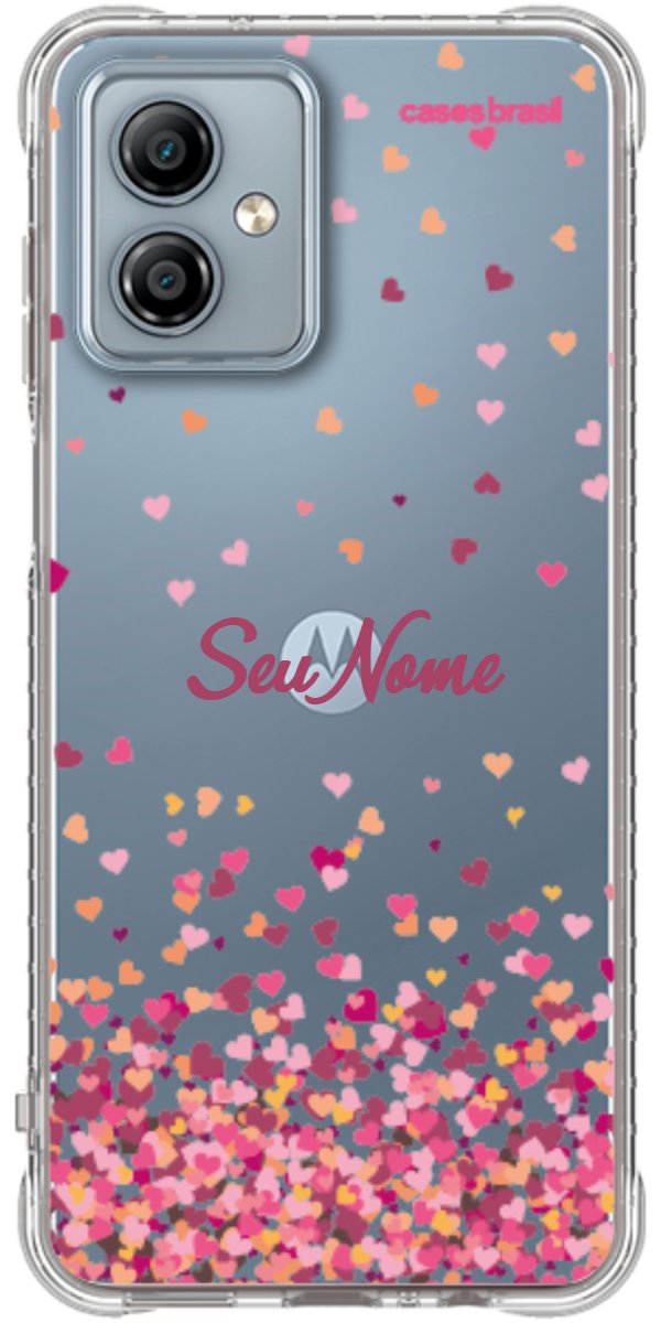Capinha para Celular Corações Flutuantes