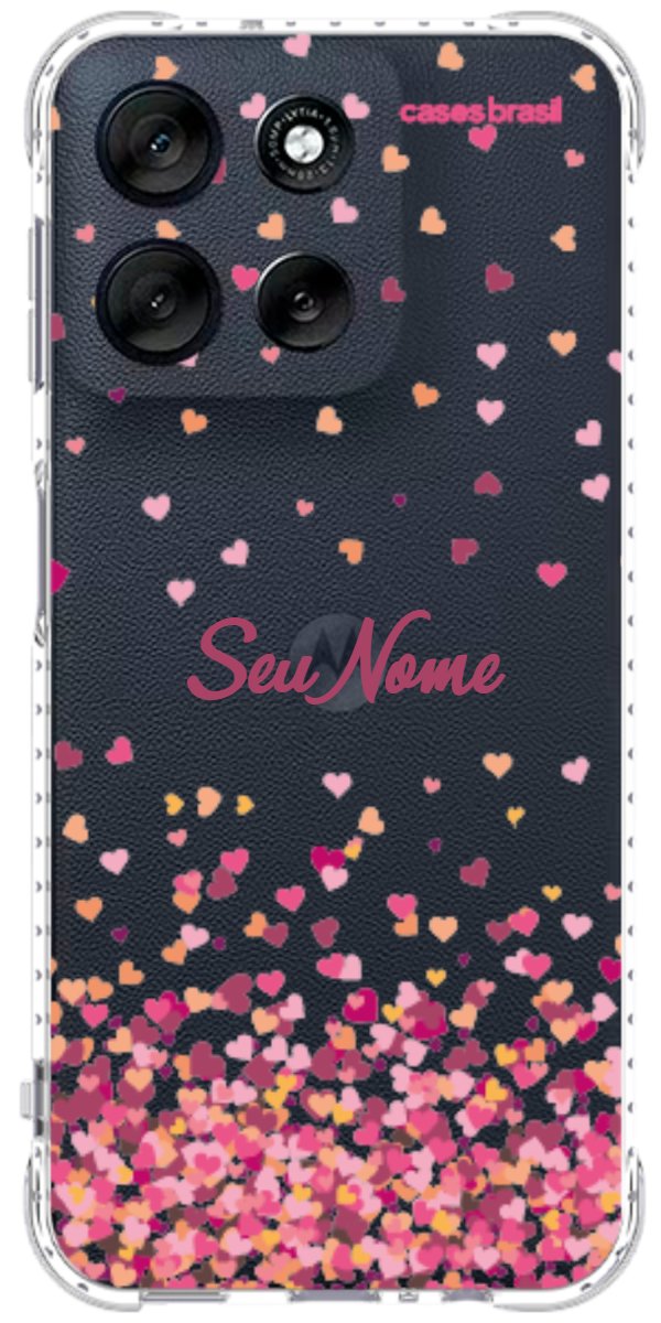 Capinha para Celular Corações Flutuantes