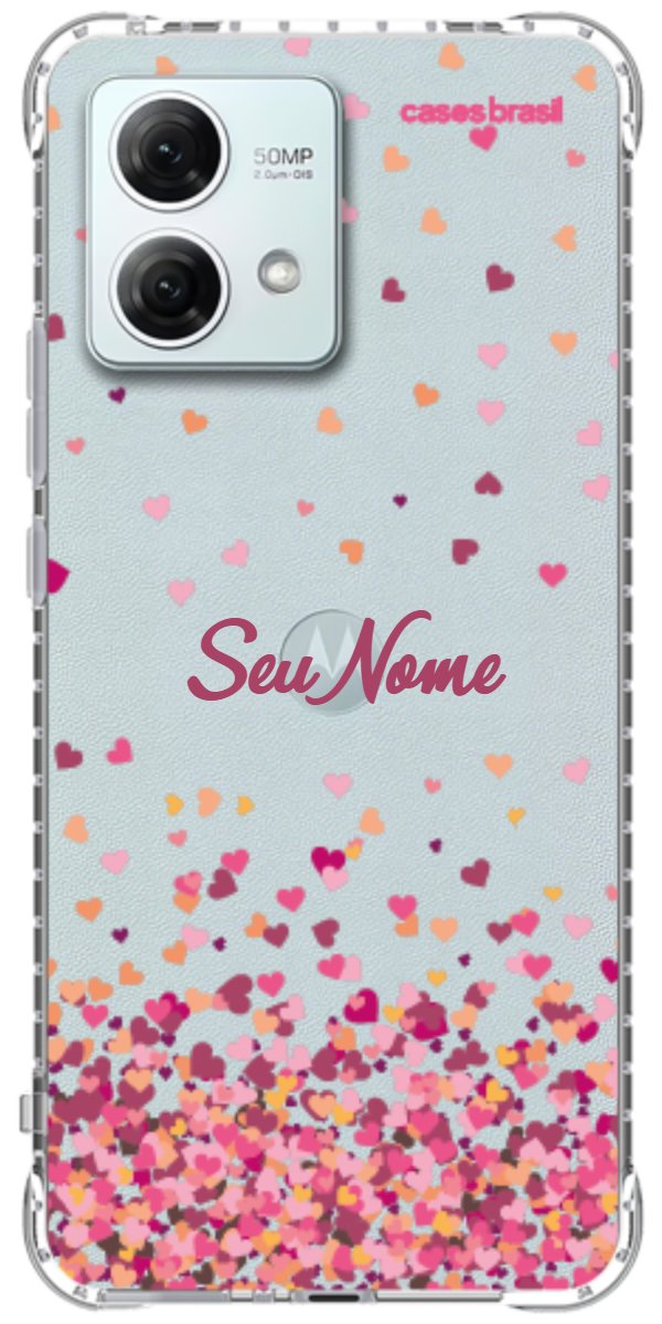 Capinha para Celular Corações Flutuantes