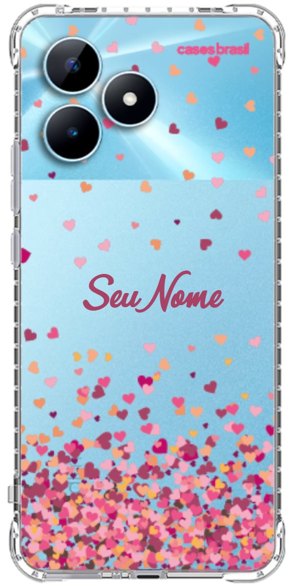 Capinha para Celular Corações Flutuantes