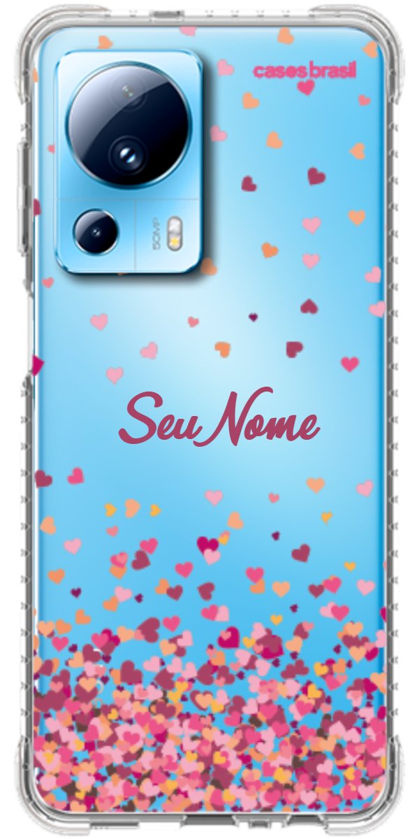 Capinha para Celular Corações Flutuantes