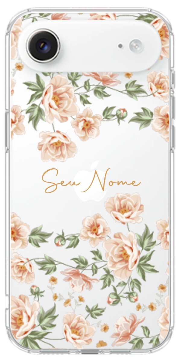 Capinha para Celular Flores Alaranjadas