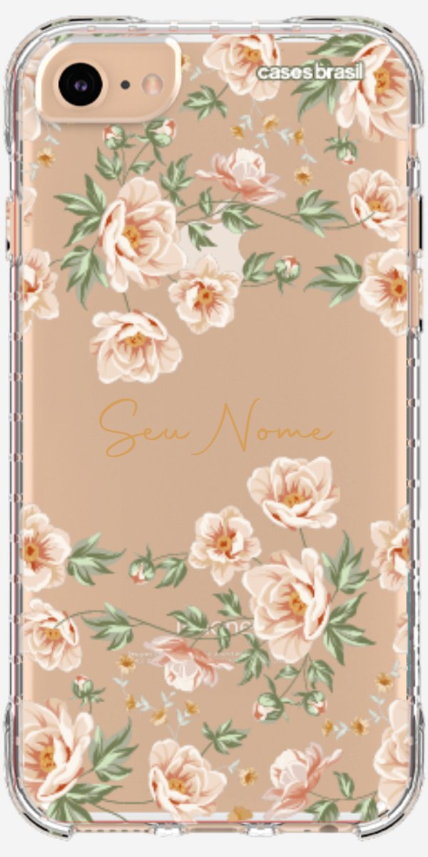 Capinha para Celular Flores Alaranjadas