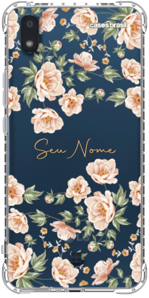 Capinha para Celular Flores Alaranjadas