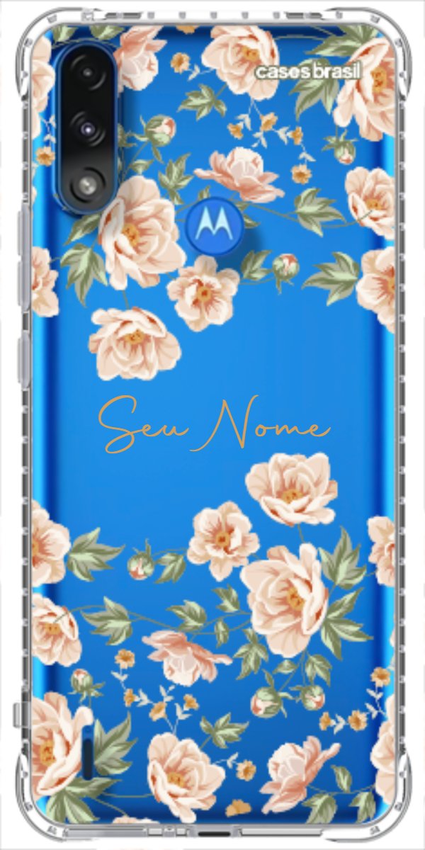 Capinha para Celular Flores Alaranjadas