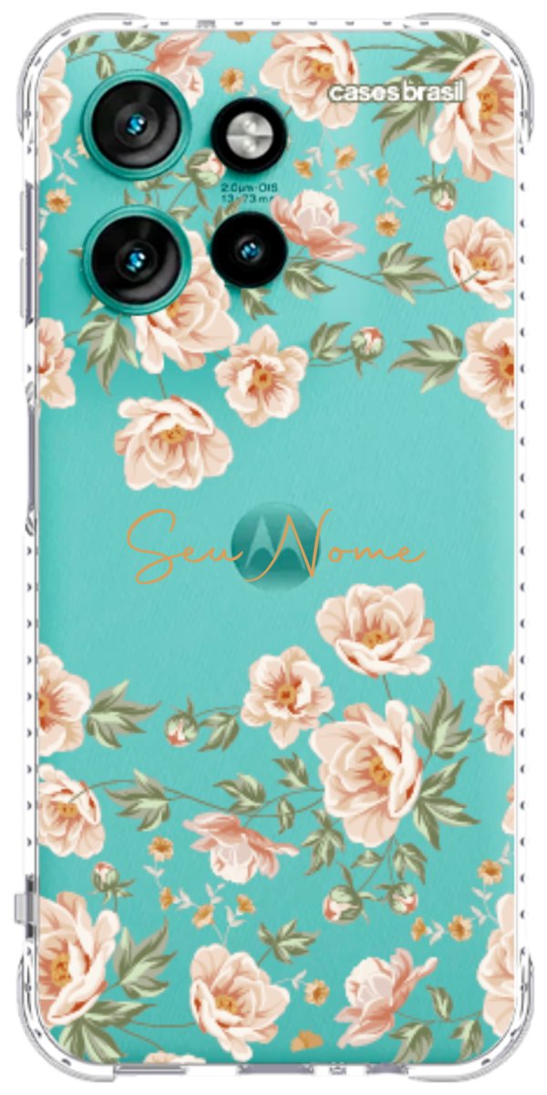 Capinha para Celular Flores Alaranjadas