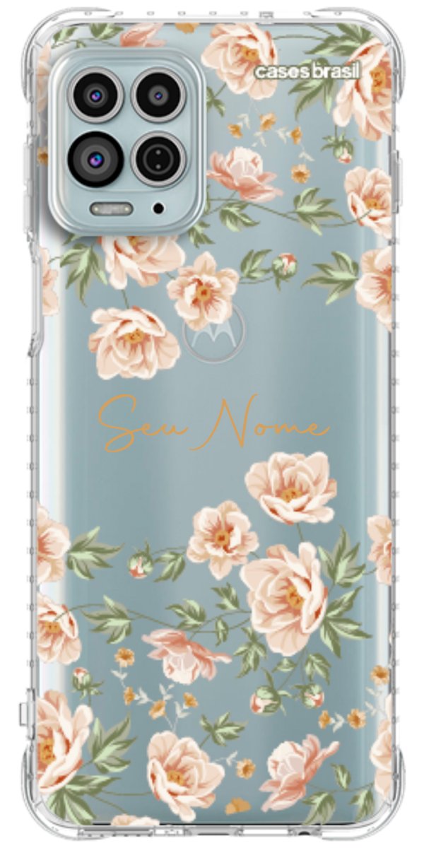 Capinha para Celular Flores Alaranjadas