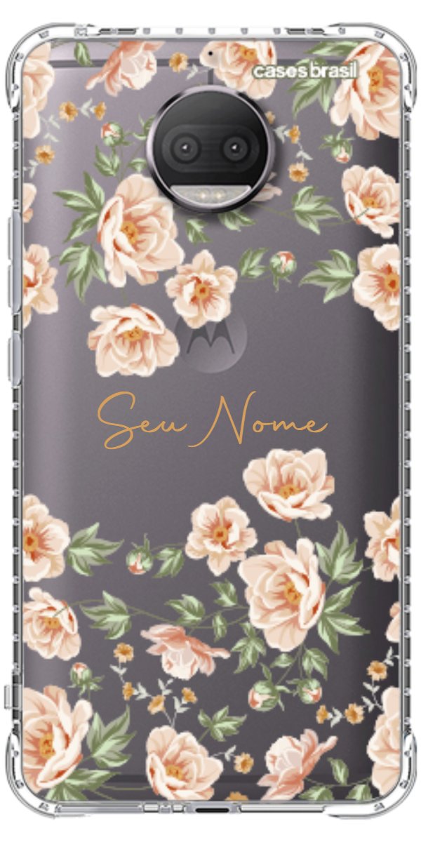 Capinha para Celular Flores Alaranjadas