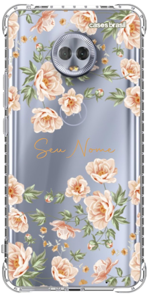 Capinha para Celular Flores Alaranjadas