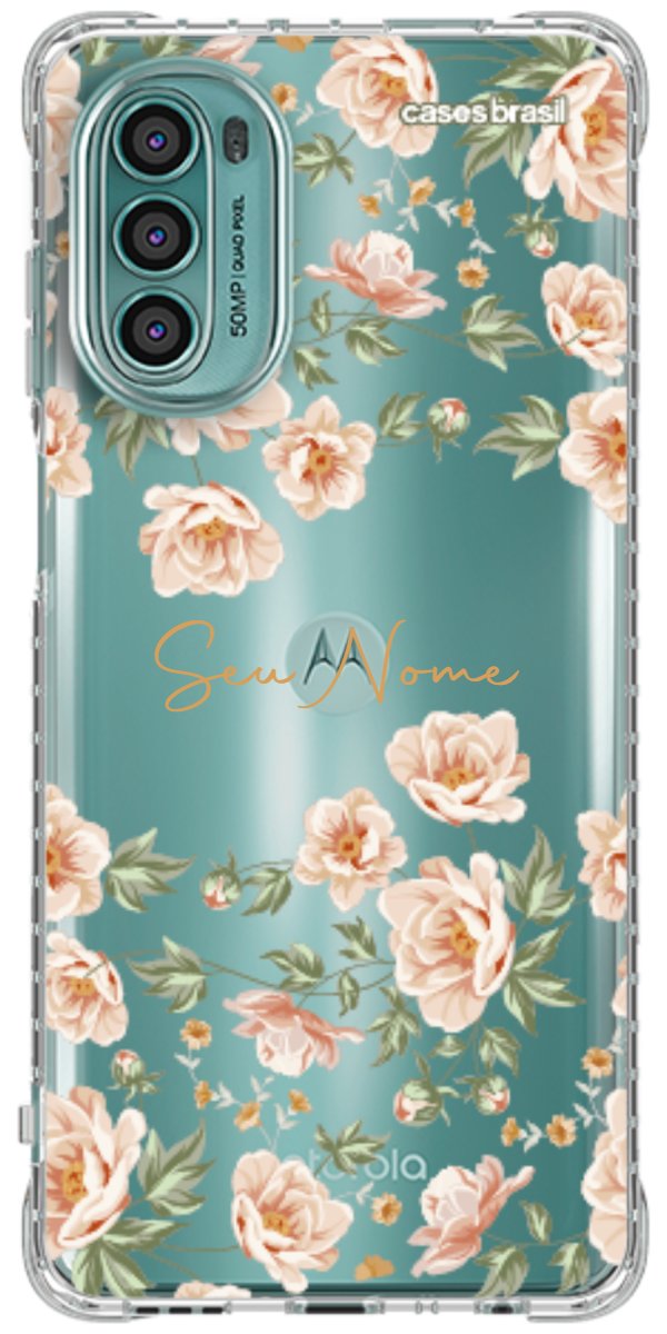 Capinha para Celular Flores Alaranjadas