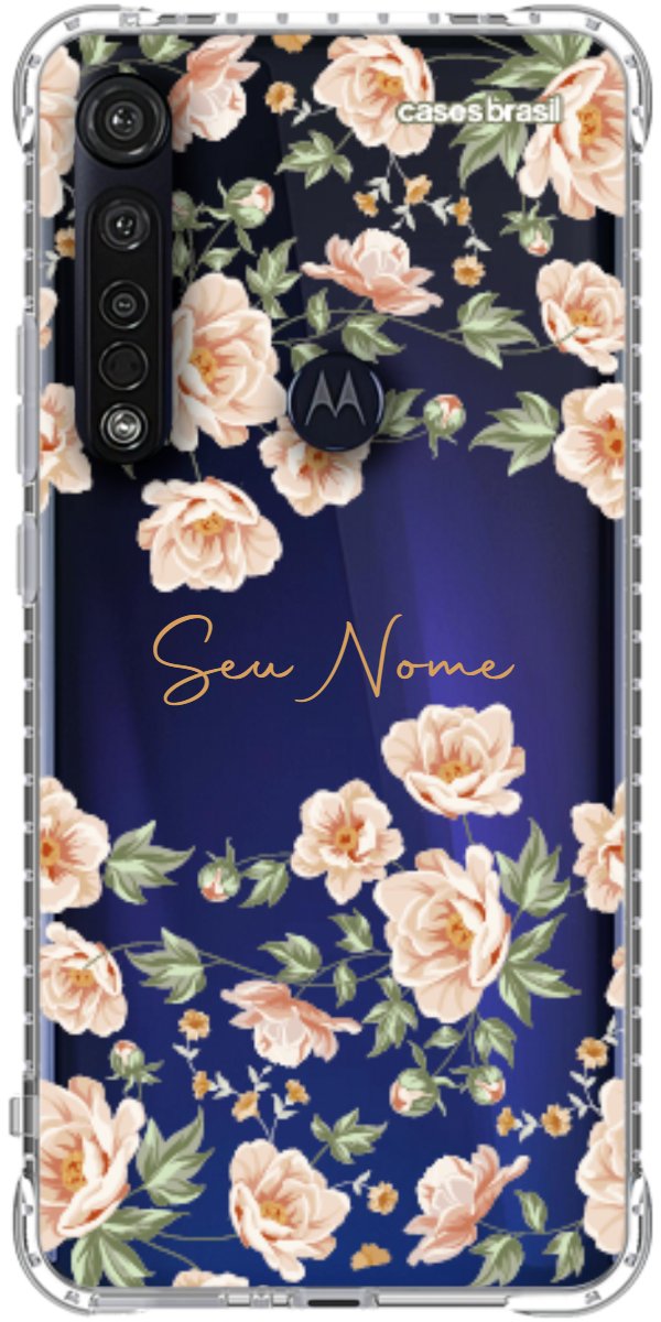 Capinha para Celular Flores Alaranjadas