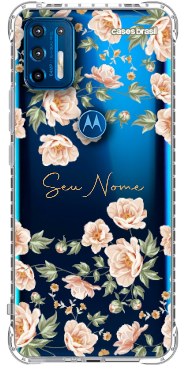 Capinha para Celular Flores Alaranjadas