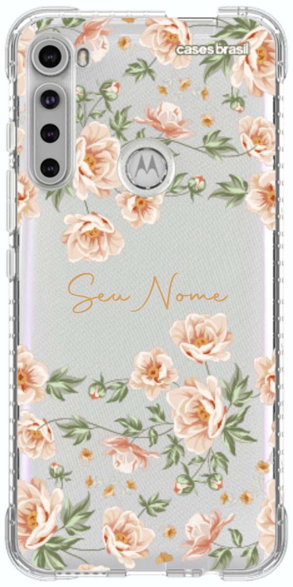 Capinha para Celular Flores Alaranjadas
