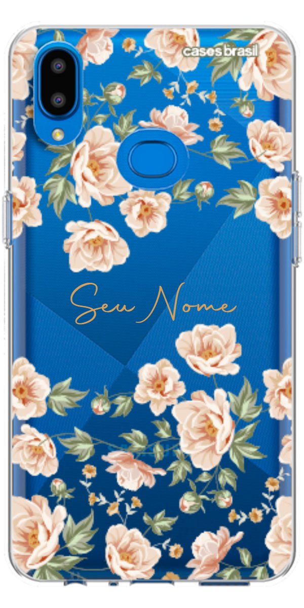 Capinha para Celular Flores Alaranjadas