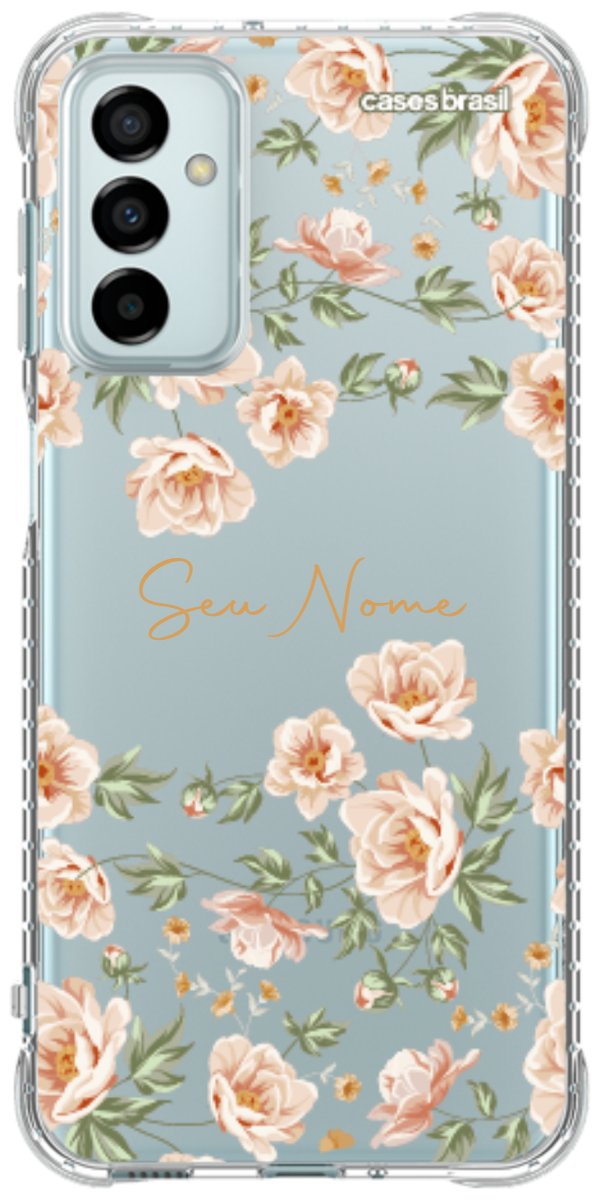 Capinha para Celular Flores Alaranjadas