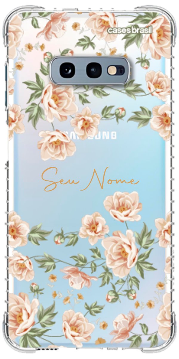 Capinha para Celular Flores Alaranjadas