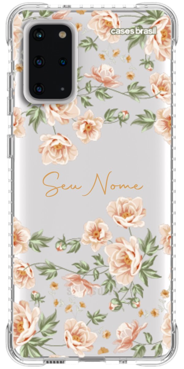 Capinha para Celular Flores Alaranjadas