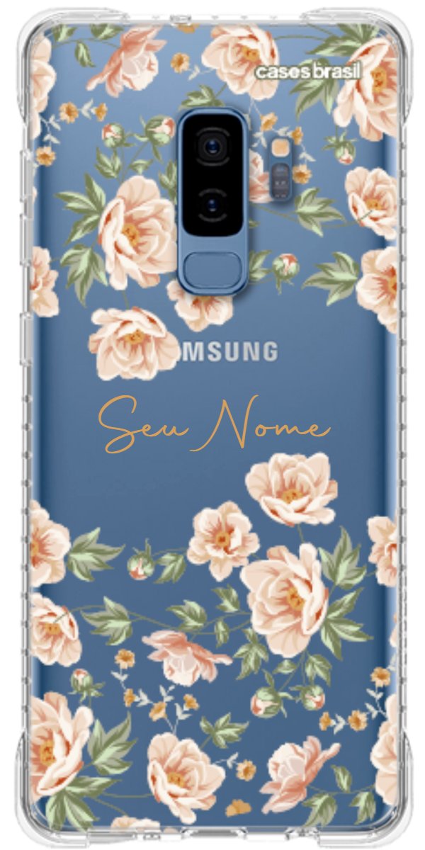 Capinha para Celular Flores Alaranjadas