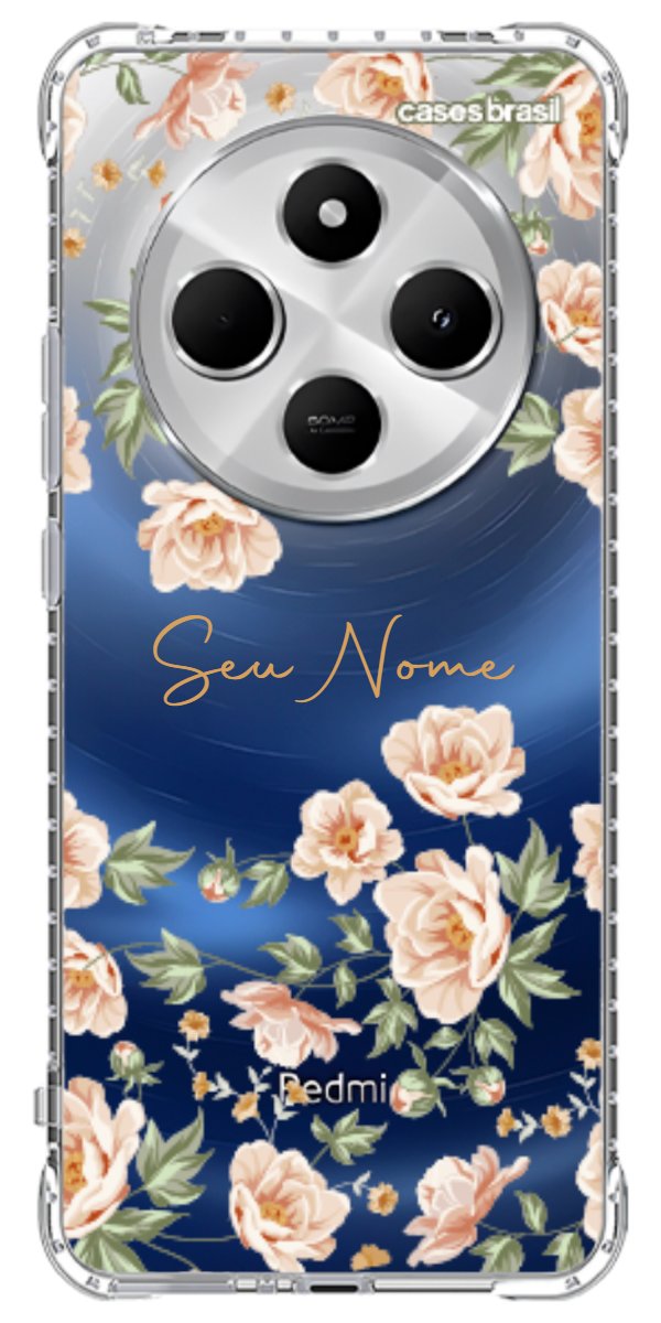 Capinha para Celular Flores Alaranjadas