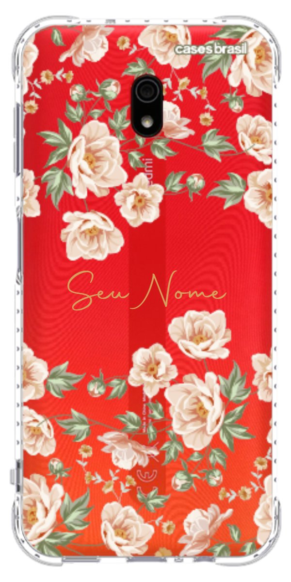 Capinha para Celular Flores Alaranjadas