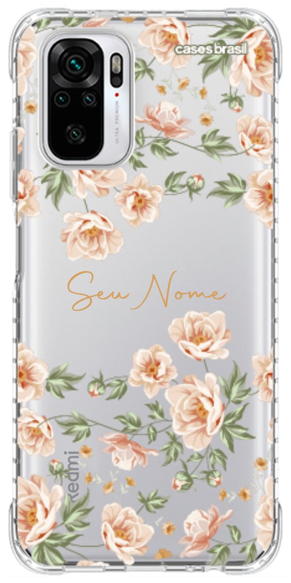Capinha para Celular Flores Alaranjadas