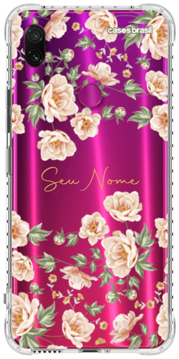 Capinha para Celular Flores Alaranjadas