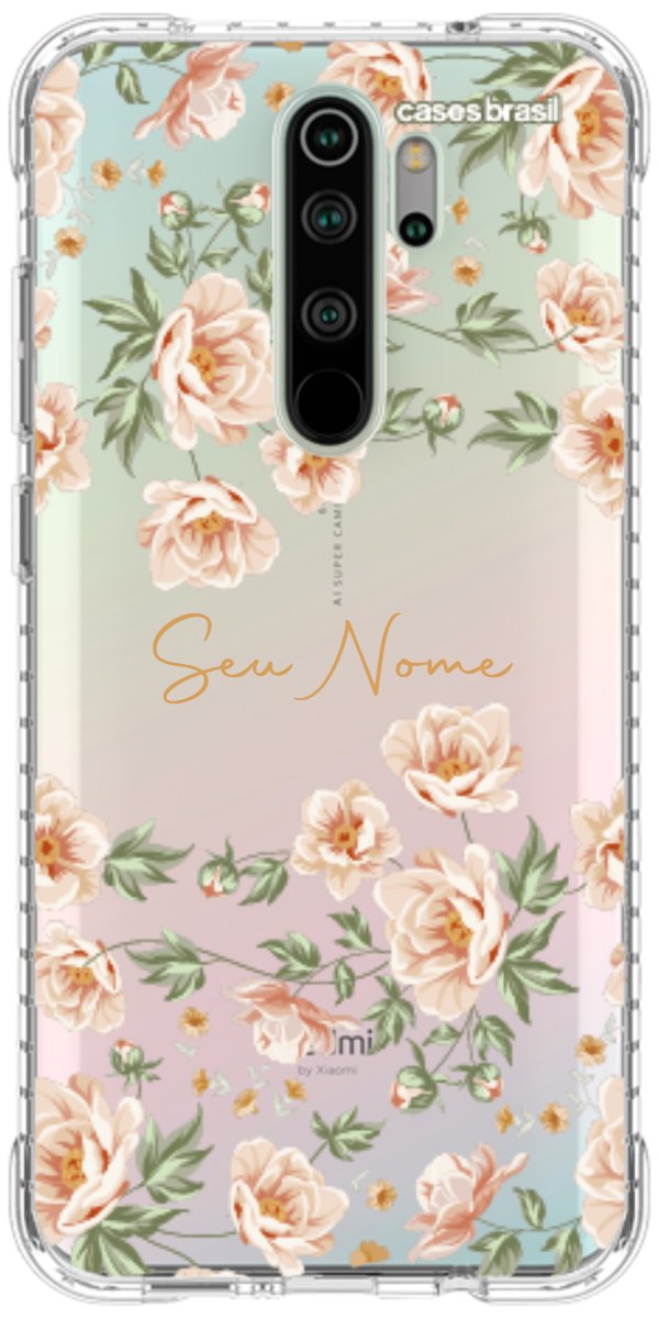 Capinha para Celular Flores Alaranjadas