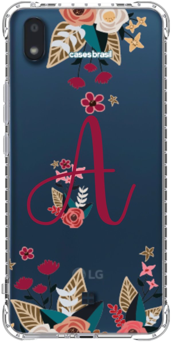 Capinha para Celular Flores com a Inicial