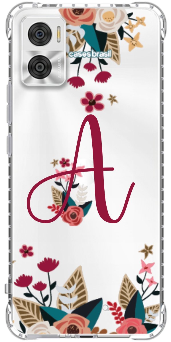 Capinha para Celular Flores com a Inicial
