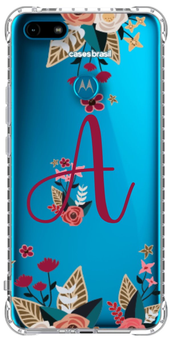 Capinha para Celular Flores com a Inicial