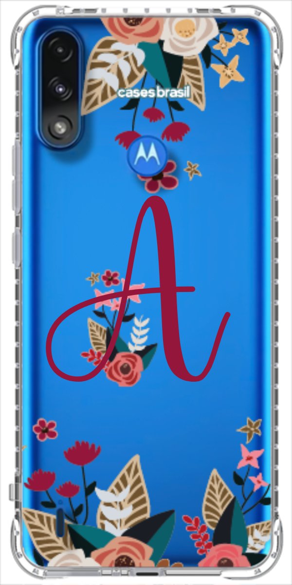 Capinha para Celular Flores com a Inicial